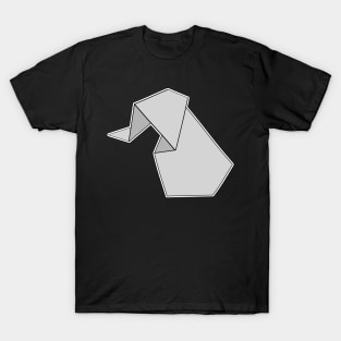 Elephant Origami Sticker Style Design T-Shirt